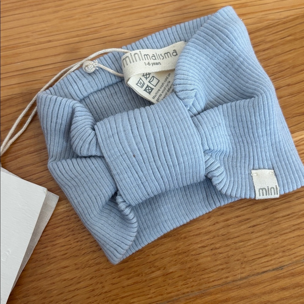 Minimalisma alba headband ear warmer in ice blue 1-6 years